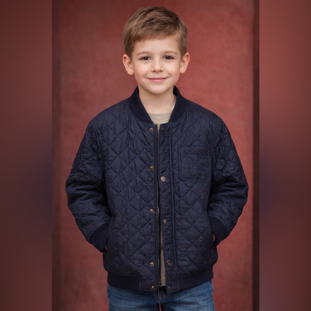 Burberry Kids' Beige and Black Quilted Jacket